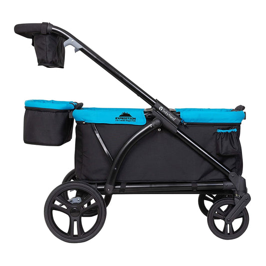 Baby Trend Expedition 2 in 1 Push or Pull Stroller Wagon Plus w/ Canopy, Blue