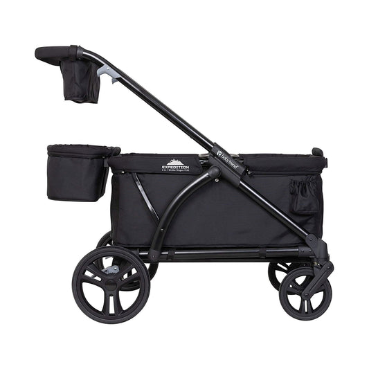 Baby Trend Expedition 2 in 1 Push or Pull Stroller Wagon Plus w/ Canopy, Black
