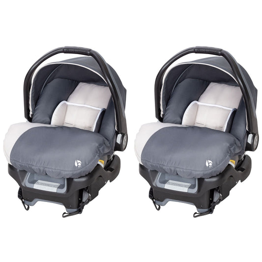 Baby Trend Ally Adjustable 35 Pound Infant Baby Car Seat w/ Base, Gray (2 Pack)