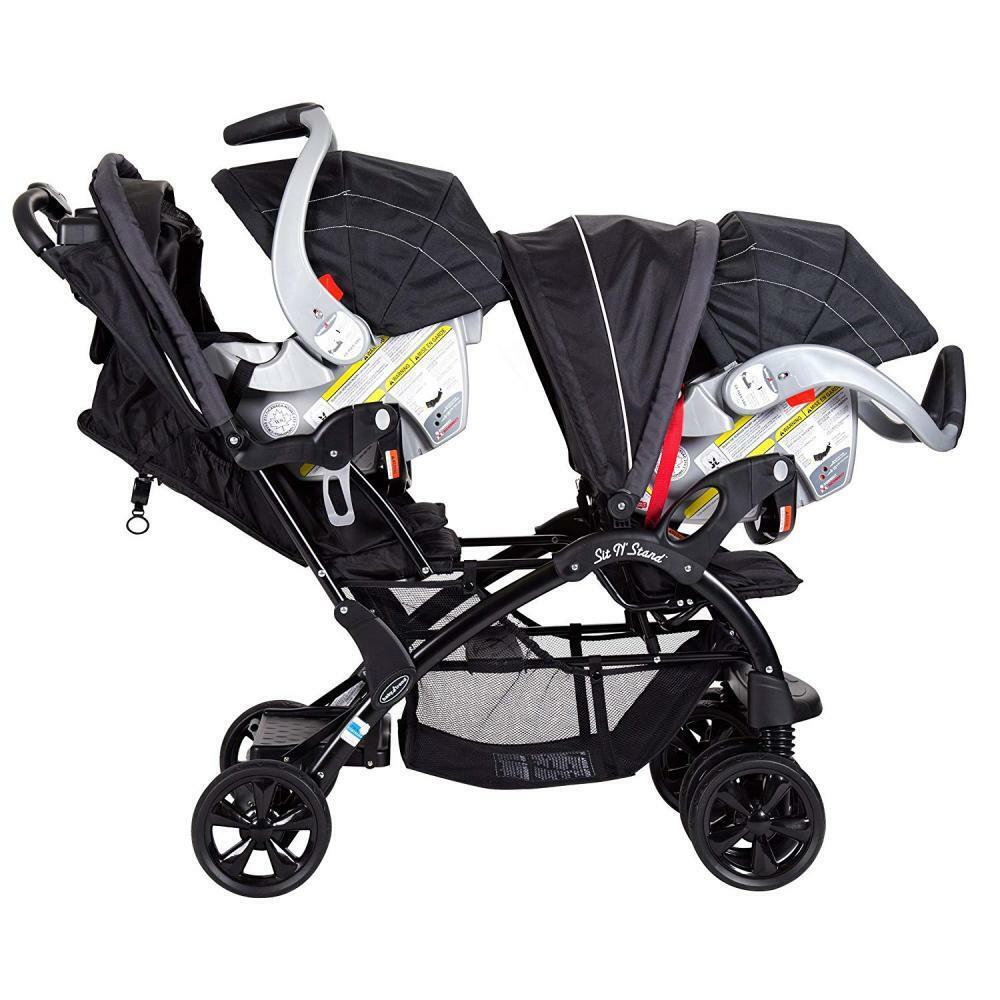 Baby Trend Double Sit N' Stand Toddler and Baby Stroller, Onyx | SS76072A